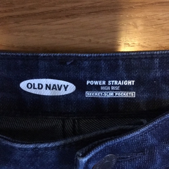 Old Navy Power Straight High Rise Distressed Jeans - Picture 3 of 8